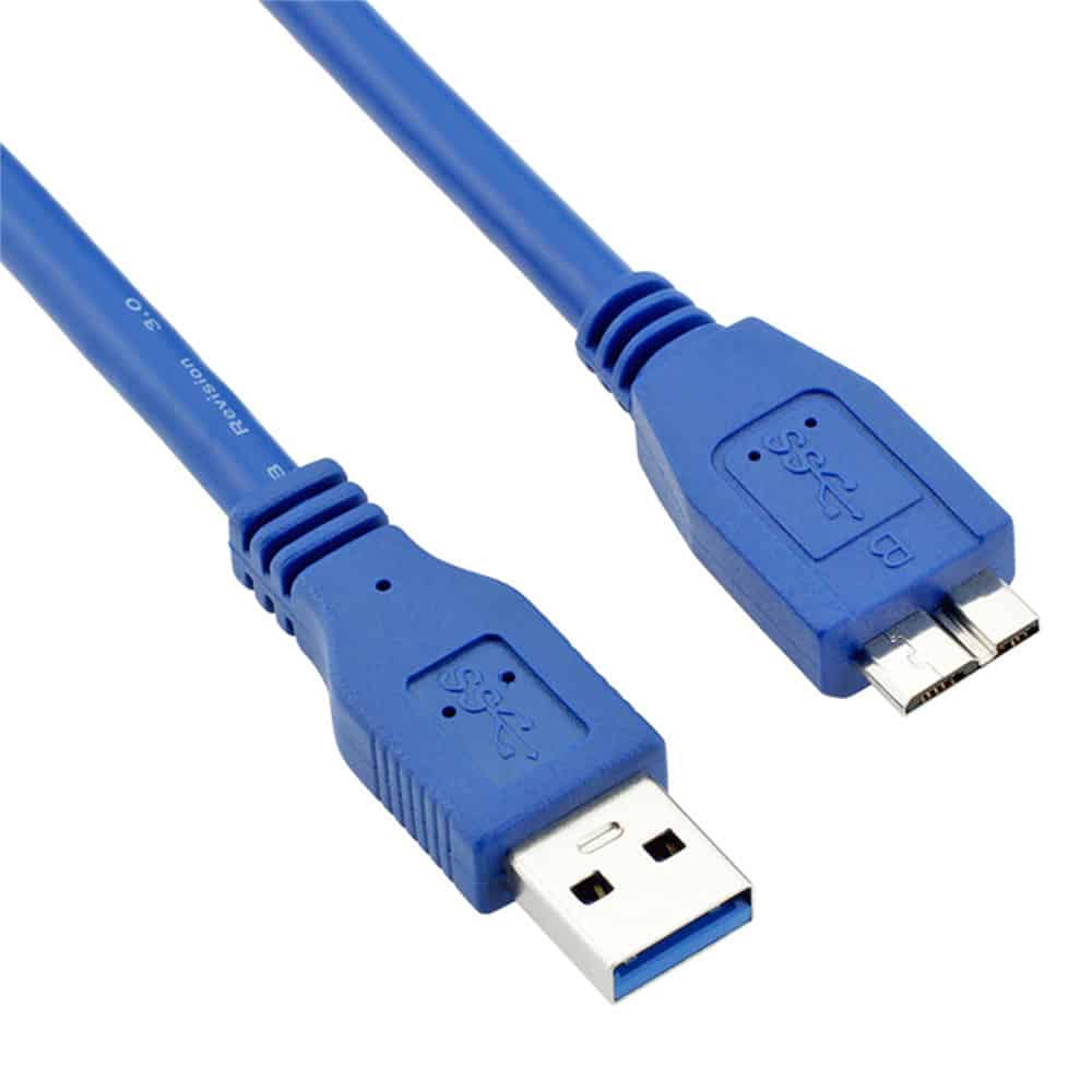 Câble USB mâle à Micro USB mâle - Bleu - 1 m