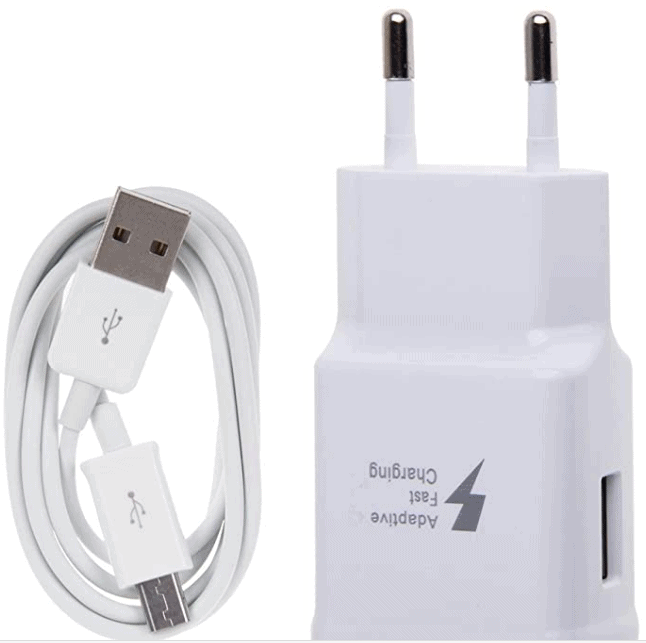 Chargeur 2,4 A + câble Micro USB 1,2 m. Adaptateur de chargeur
