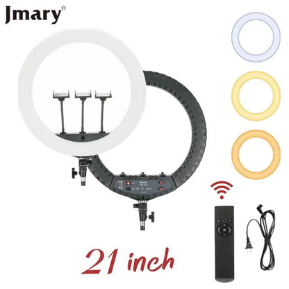 Jmary FM-21R - Ring Light Professionnel 52cm avec Télécommande et Dimming Continu