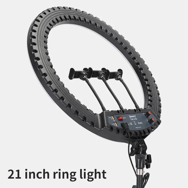 Jmary FM-21R - Ring Light Professionnel 52cm avec Télécommande et Dimming Continu