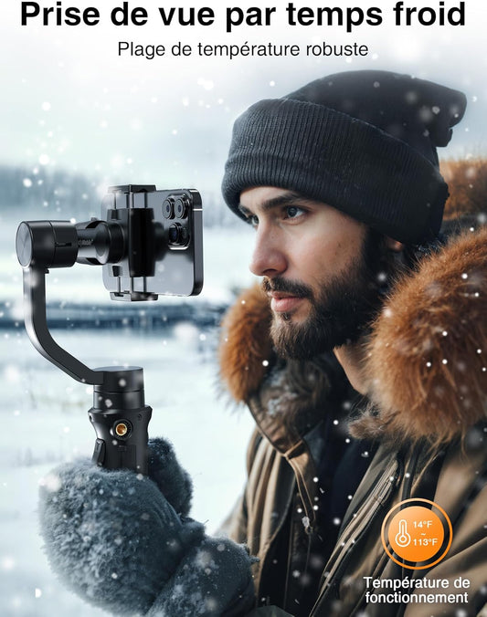 Hohem iSteady Mobile+ Kit Gimbal Stabilizer pour Smartphone – Un outil professionnel pour des vidéos fluides