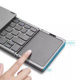 Clavier Bluetooth Pliable avec Pavé Tactile - Windows, Android, iOS, Mac