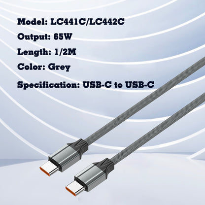 Câble LDNIO LC441C 65W Type-C vers Type-C – Charge et Transfert de Données Rapides