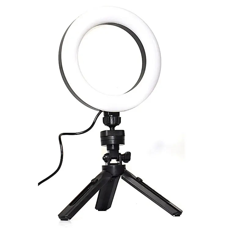 K315 - Ring Light LED Portable 16cm avec Support pour Selfie, Streaming et Diffusion en Direct