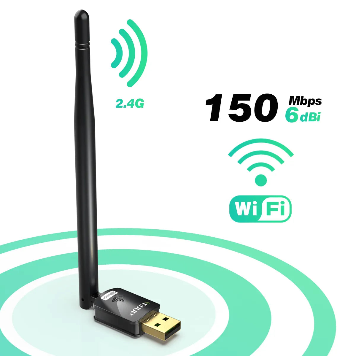 EDUP EP-MS8551 - Clé WiFi USB 150 Mbps avec Antenne Haute Performance Compatible avec Linux