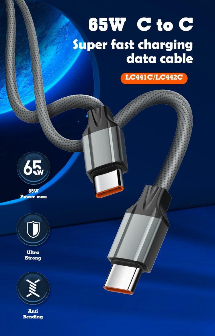 Câble LDNIO LC441C 65W Type-C vers Type-C – Charge et Transfert de Données Rapides