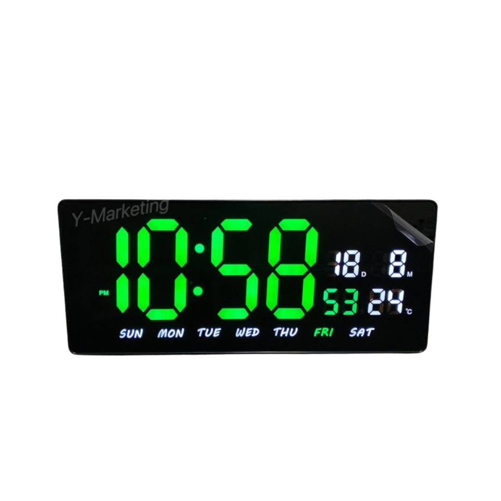 Horloge LED JH-3604 Vert | Réveil, Calendrier, Température