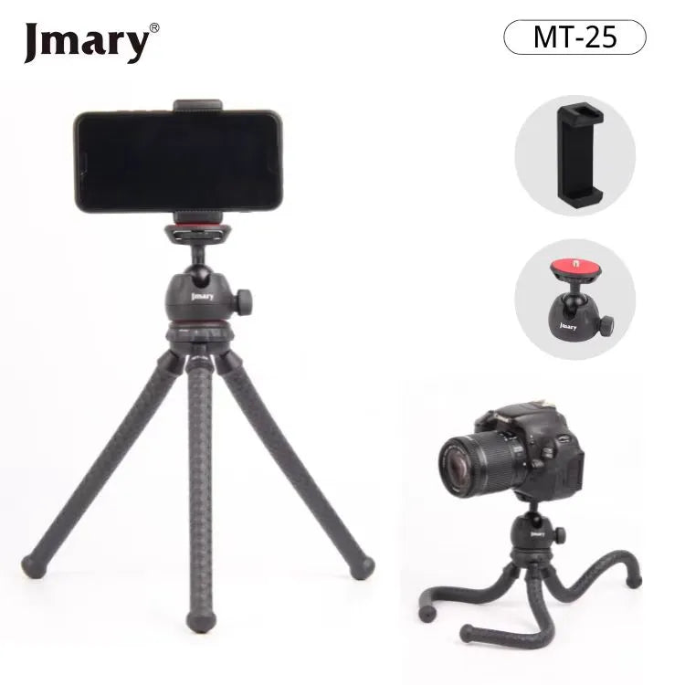 Trépied Flexible Jmary MT-25 Noir – Compact et Robuste pour Téléphones et Appareils Photo