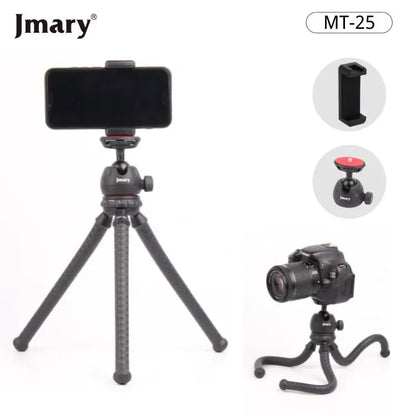 Trépied Flexible Jmary MT-25 Noir – Compact et Robuste pour Téléphones et Appareils Photo