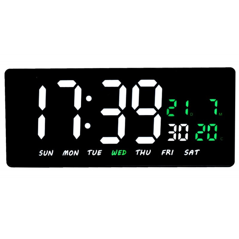 Horloge LED JH-3604 Vert | Réveil, Calendrier, Température