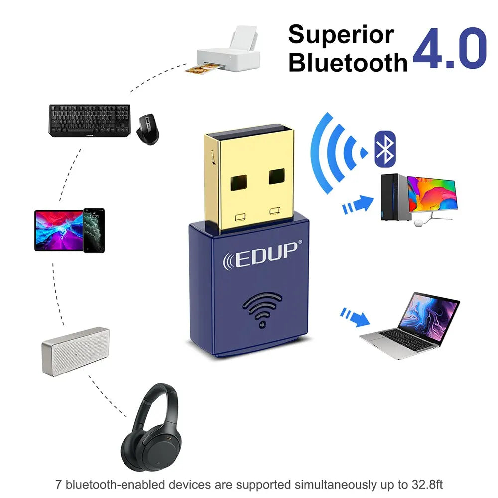 محول USB EDUP واي فاي 150 ميجابت في الثانية وبلوتوث