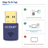 محول USB EDUP واي فاي 150 ميجابت في الثانية وبلوتوث