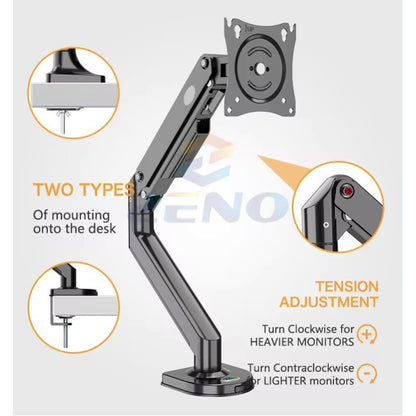 Zeno M8 Support Moniteur Ajustable pour Écrans de 17 à 32 Pouces – Bras de Moniteur Rotatif et Réglable en Hauteur