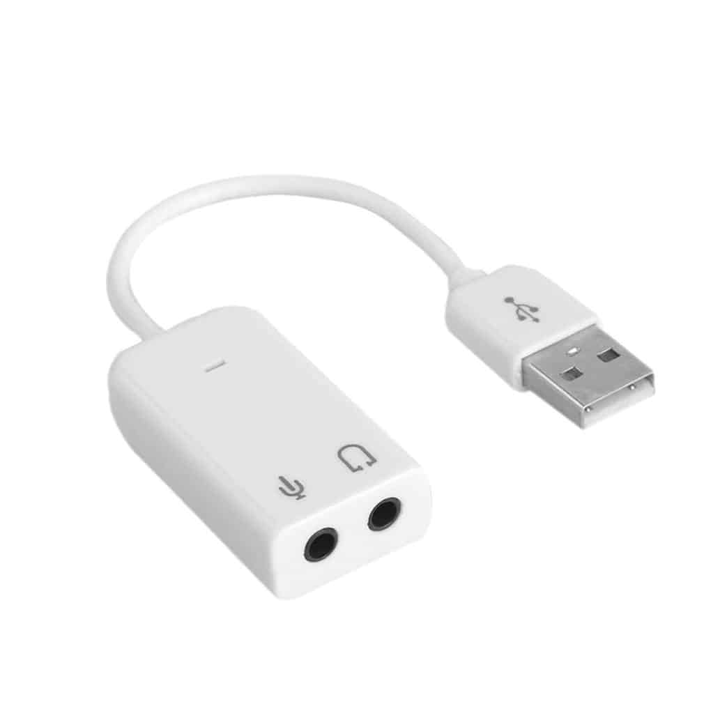 White Label Mini carte son externe USB 7.1 canaux Convertisseur adaptateur  audio 3D + Microphone casque 3,5 mm pour PC Ordinateur - Prix pas cher